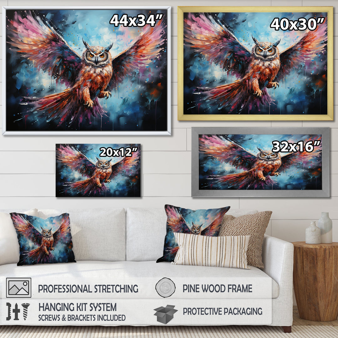 Dreamy Owls In Flight - Owl Home Decor Art