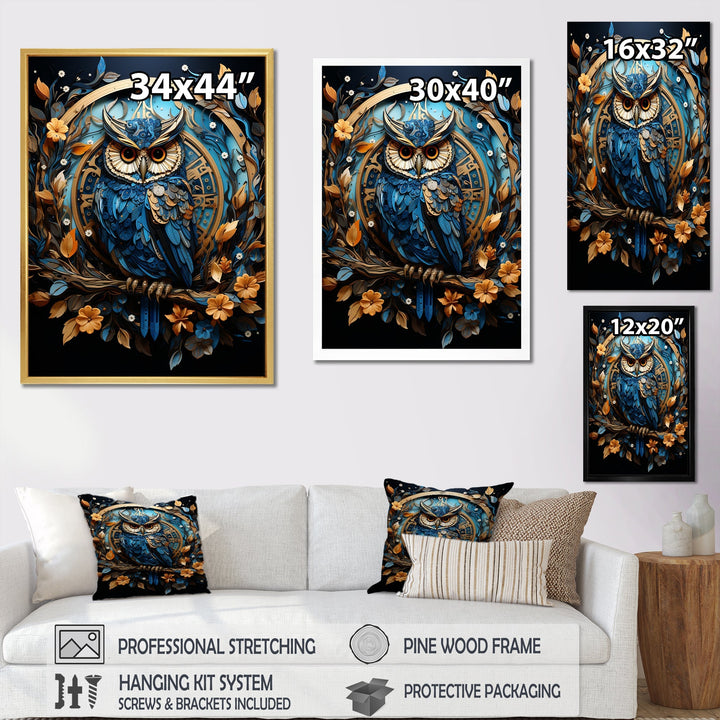 Fantasy Portrayal Of Enchanted Owl - Owl Canvas Wall Art