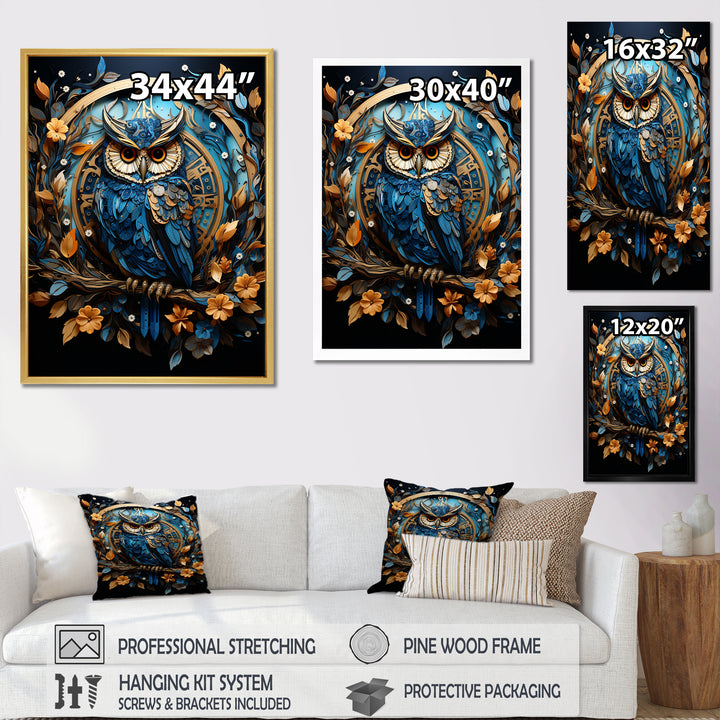 Fantasy Portrayal Of Enchanted Owl - Owl Canvas Wall Art