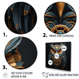 Teal And Gold Baroque Golden Guardian Owl - Owl Wall Decor