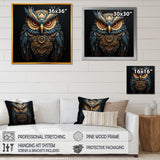 Teal And Gold Baroque Golden Guardian Owl - Owl Wall Decor