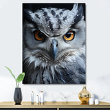 Monochrome Gaze Enlightenment - Yellow Owl Wall Art