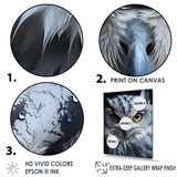 Monochrome Gaze Enlightenment - Yellow Owl Wall Art