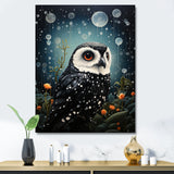Noir Watcher Owl At Twilight - Black Owl Wall Art