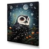 Noir Watcher Owl At Twilight - Black Owl Wall Art
