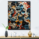 Owls Line Realms - Owl Large Canvas Wall Art