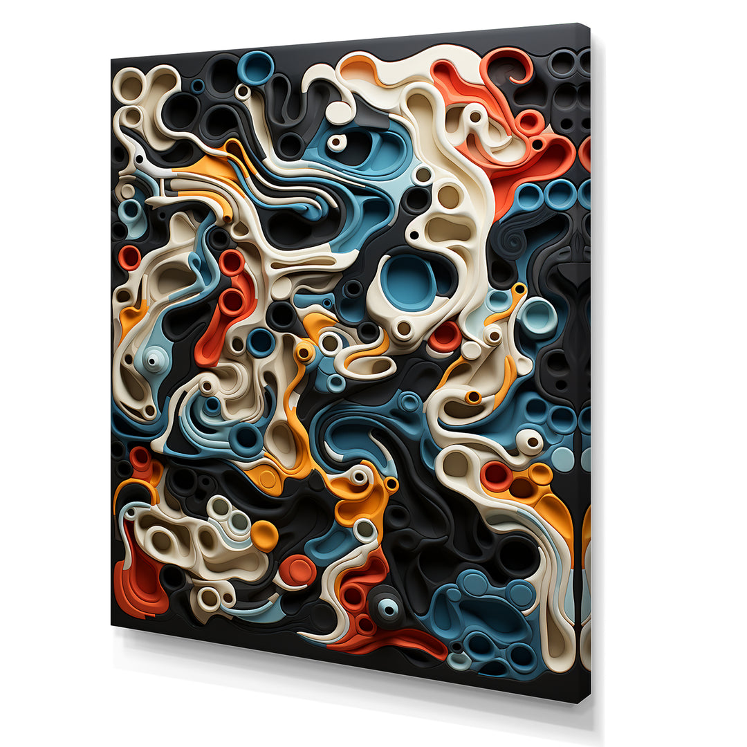 Owls Line Realms - Owl Large Canvas Wall Art