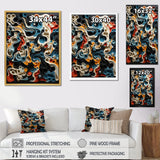 Owls Line Realms - Owl Large Canvas Wall Art