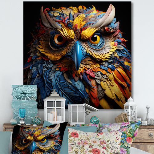 Pop Art Owl Eyes In The Shadows - Owl Bedroom Wall Art