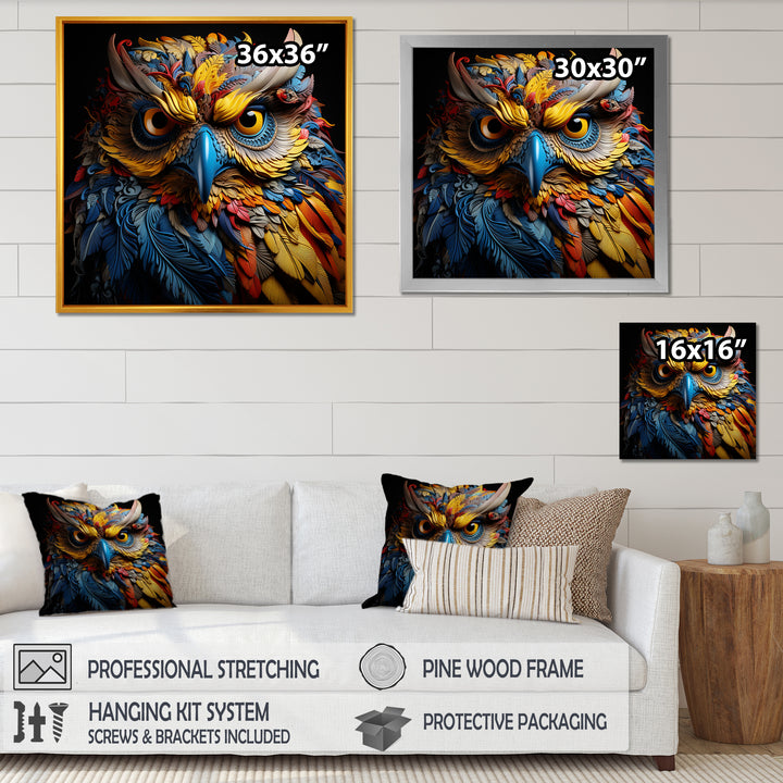 Pop Art Owl Eyes In The Shadows - Owl Bedroom Wall Art