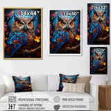 Pop Art Owl Wisdom Twilight - Owl Canvas Wall Art