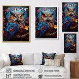 Pop Art Owl Wisdom Twilight - Owl Canvas Wall Art