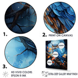Blue Owls Moonlight Realm - Owl Framed Canvas Art