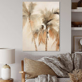 Minimalism Vintage Tropical Tranquility Palm Trees II - Floral Canvas Wall Art