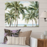 Palms Palm Trees On The Beach I - Floral Canvas Wall Art