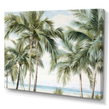 Palms Palm Trees On The Beach I - Floral Canvas Wall Art