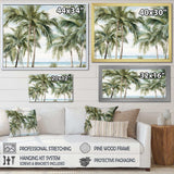 Palms Palm Trees On The Beach I - Floral Canvas Wall Art