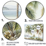 Palms Palm Trees On The Beach V - Floral Canvas Wall Art