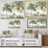 Palms Palm Trees On The Beach V - Floral Canvas Wall Art