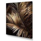 Sepia Serenity Palm Leaves I - Floral Canvas Wall Art