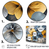 Elegant Yellow And Blue Pansy Petals - Floral Canvas Wall Art