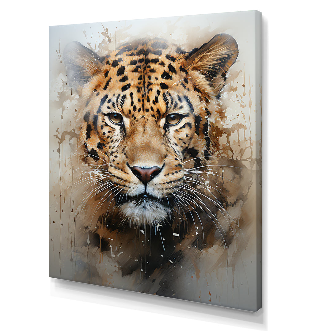 Graceful Tiger Fierce Portrait - Tiger Canvas Wall Art