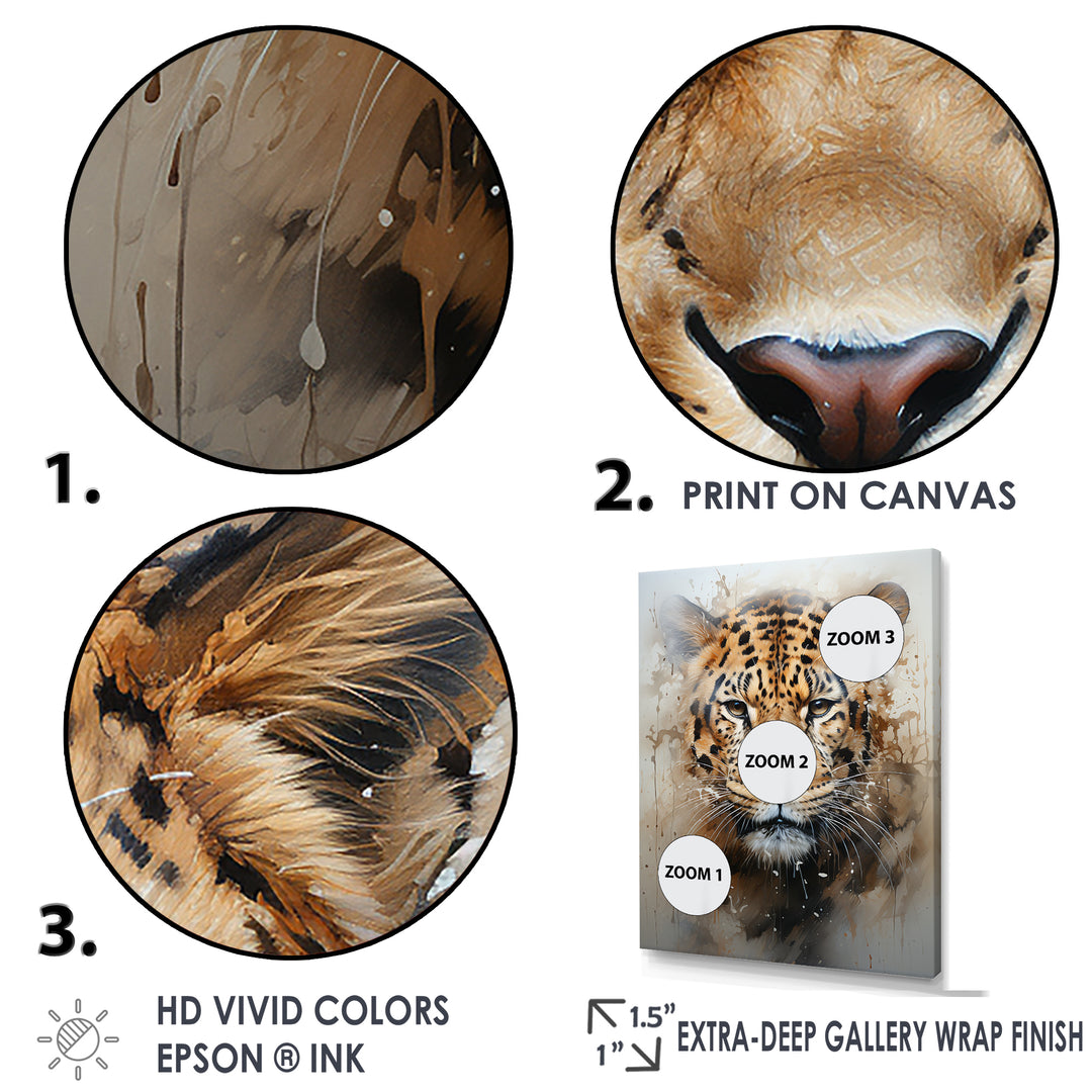 Graceful Tiger Fierce Portrait - Tiger Canvas Wall Art