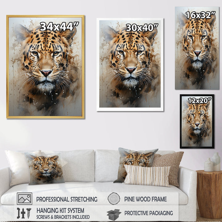 Graceful Tiger Fierce Portrait - Tiger Canvas Wall Art