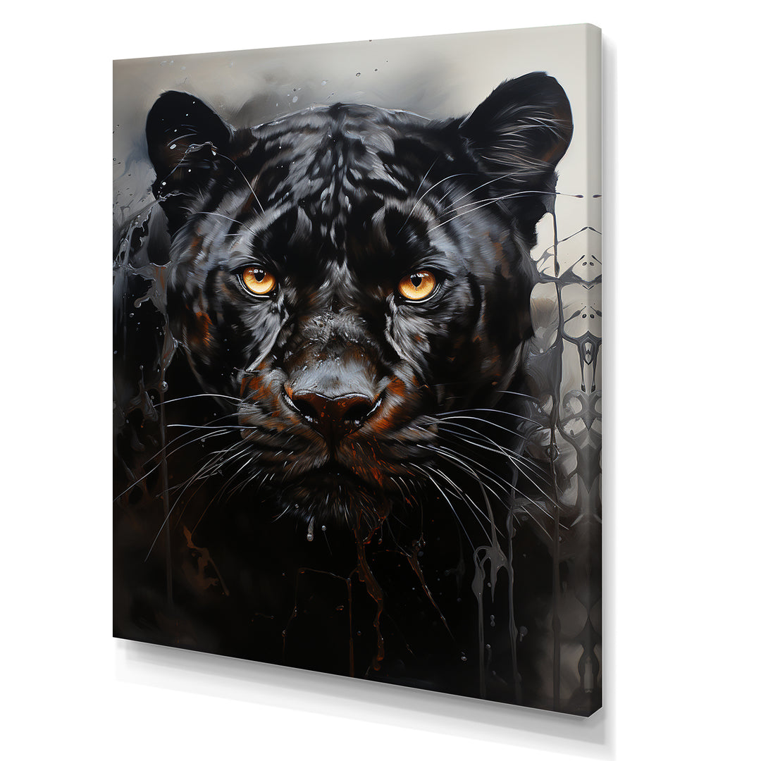 Sleek Panther Stalk - Panther Canvas Wall Art