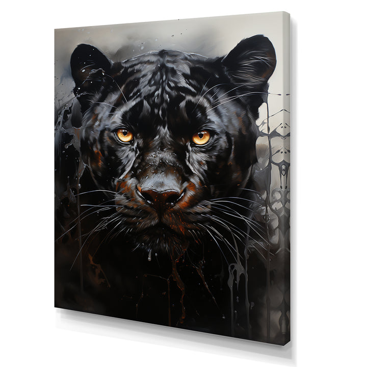 Sleek Panther Stalk - Panther Canvas Wall Art