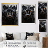Sleek Panther Stalk - Panther Canvas Wall Art
