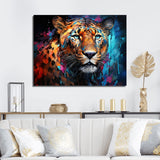 Pop Art Wild Elegance Tiger Harmony - Blue Tiger Wall Art