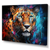 Pop Art Wild Elegance Tiger Harmony - Blue Tiger Wall Art