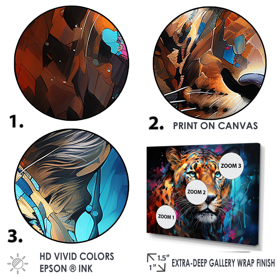 Pop Art Wild Elegance Tiger Harmony - Blue Tiger Wall Art