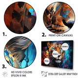Pop Art Wild Elegance Tiger Harmony - Blue Tiger Wall Art