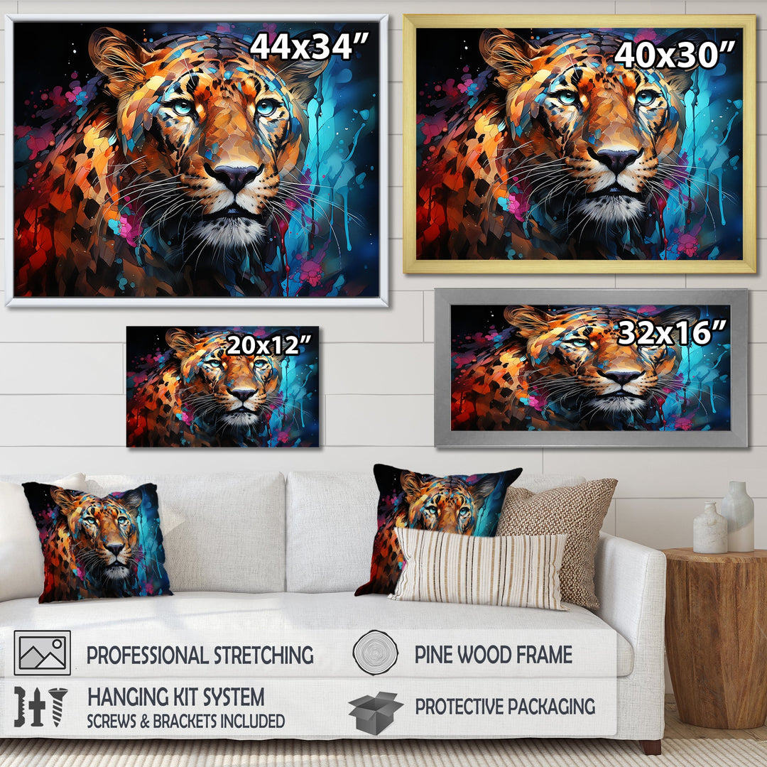 Pop Art Wild Elegance Tiger Harmony - Blue Tiger Wall Art