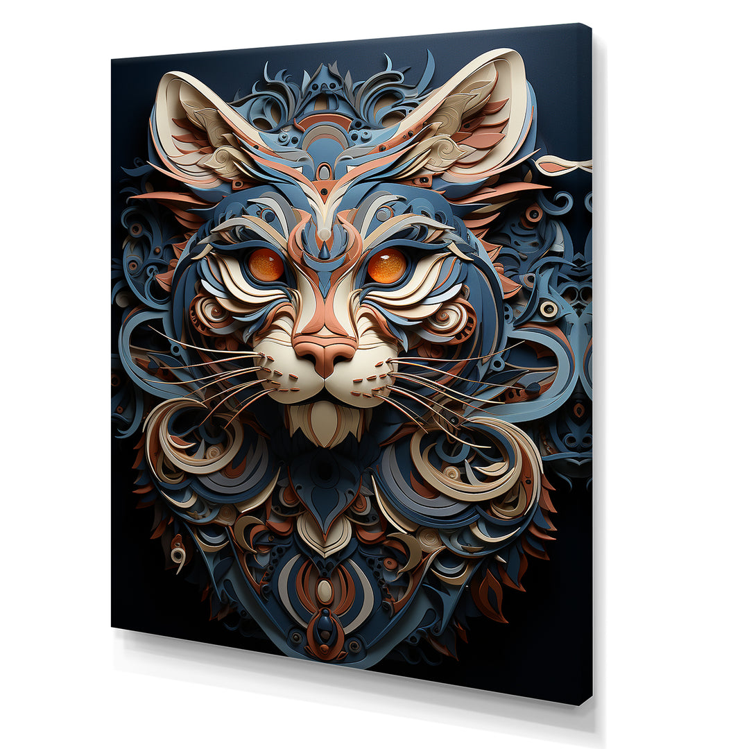 Abstract Panther Essence - Panther Framed Canvas Art