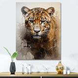 Classic Jaguar Majesty Portrait - Leopard Bedroom Wall Art