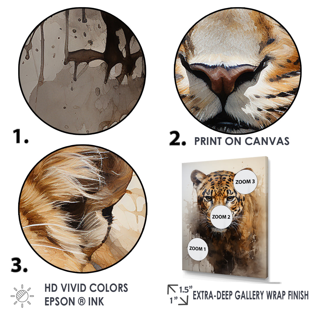Classic Jaguar Majesty Portrait - Leopard Bedroom Wall Art