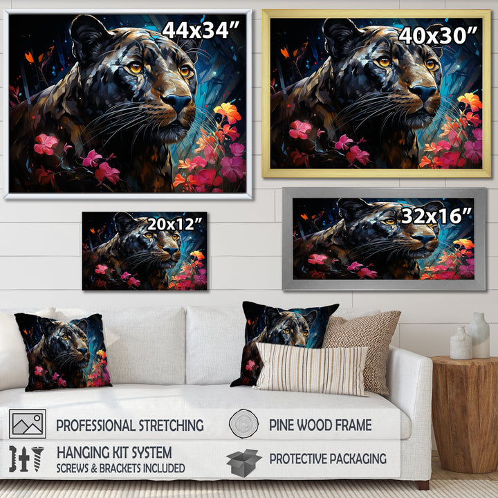 Dreamy Panther Nocturne - Panther Wall Decor