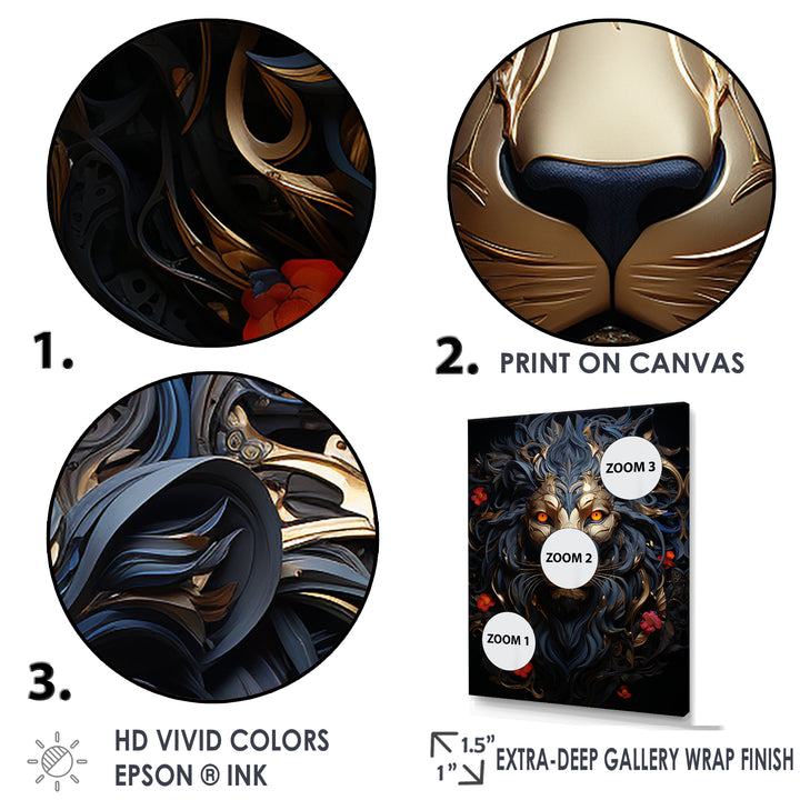 Golden Panther Majesty - Black Panther Wall Art