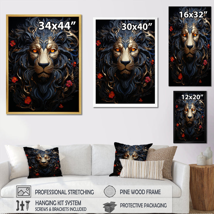 Golden Panther Majesty - Black Panther Wall Art