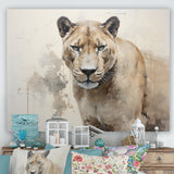 Minimalism Panther Wild Elegance - Panther Framed Canvas Art