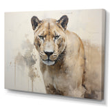 Minimalism Panther Wild Elegance - Panther Framed Canvas Art
