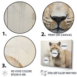 Minimalism Panther Wild Elegance - Panther Framed Canvas Art