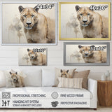 Minimalism Panther Wild Elegance - Panther Framed Canvas Art
