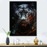 Moonlit Panther Tranquility - Panther Canvas Wall Art