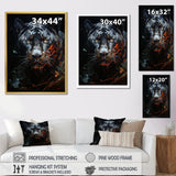 Moonlit Panther Tranquility - Panther Canvas Wall Art