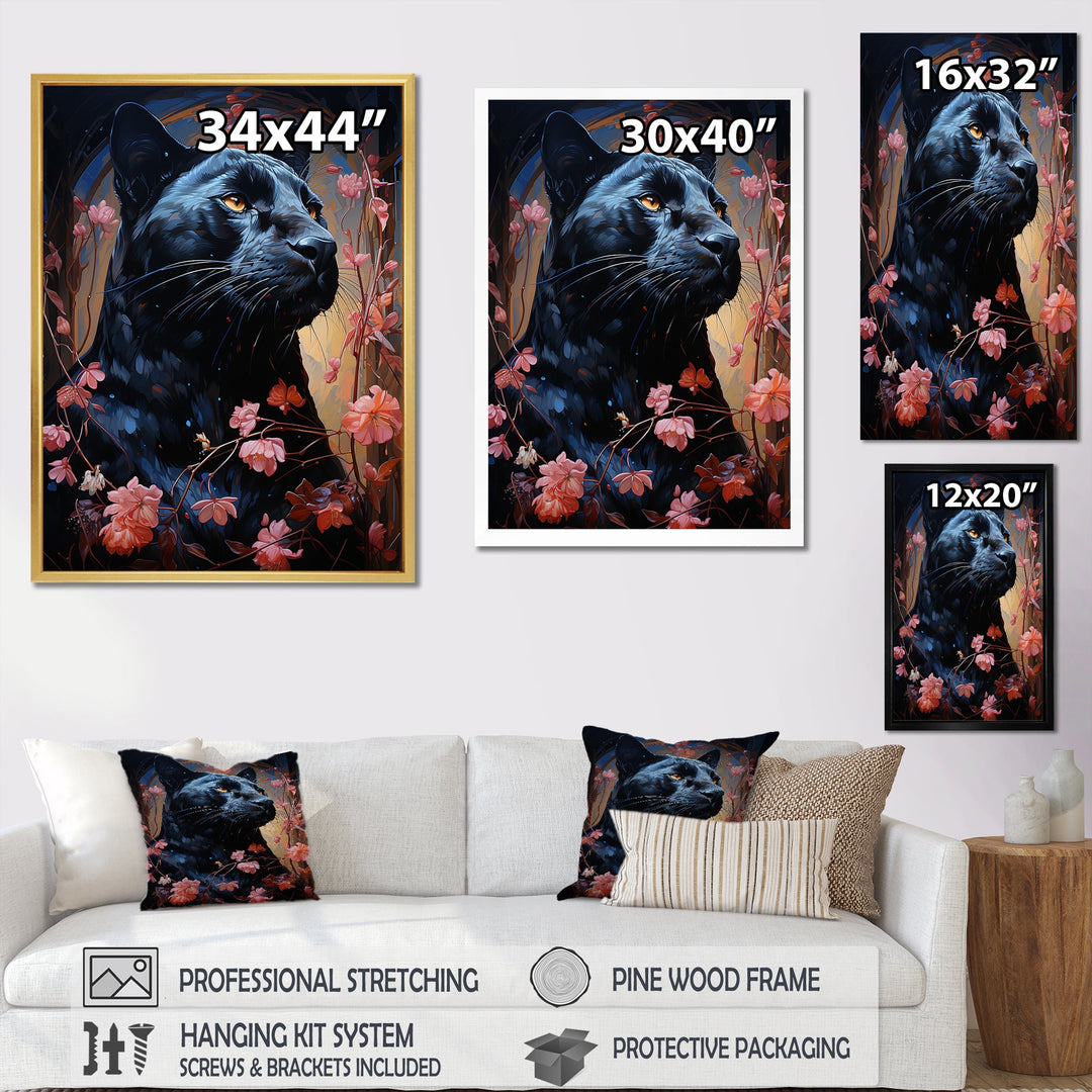 Noir Panther Hunt Tranquility - Panther Wall Decor