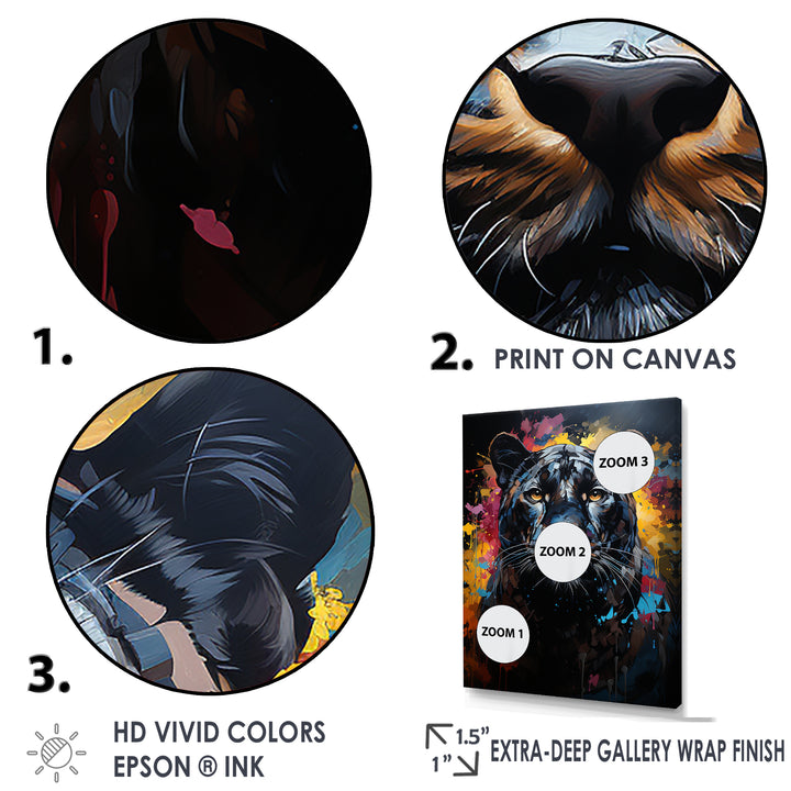 Pop Art Portrait Of A Panther - Panther Wall Art Prints
